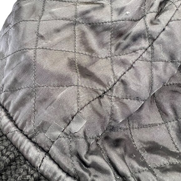 John Varvatos Cropped Pea Coat with Knit Sleeves Black Womens Size Small - Picture 11 of 13